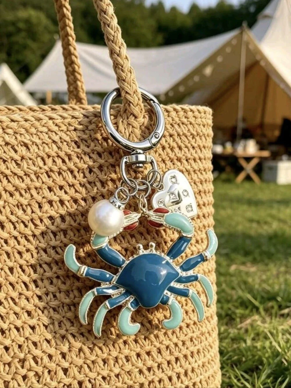 Crab Bag Charm/ Keychain NEW